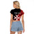 Personalized Malta Independence Day Raglan Cropped T Shirt Maltese Cross With Independence Monument