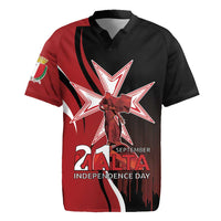 Personalized Malta Independence Day Rugby Jersey Maltese Cross With Independence Monument