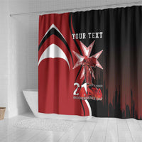 Personalized Malta Independence Day Shower Curtain Maltese Cross With Independence Monument