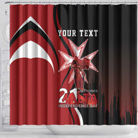 Personalized Malta Independence Day Shower Curtain Maltese Cross With Independence Monument
