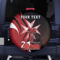 Personalized Malta Independence Day Spare Tire Cover Maltese Cross With Independence Monument