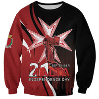 Personalized Malta Independence Day Sweatshirt Maltese Cross With Independence Monument