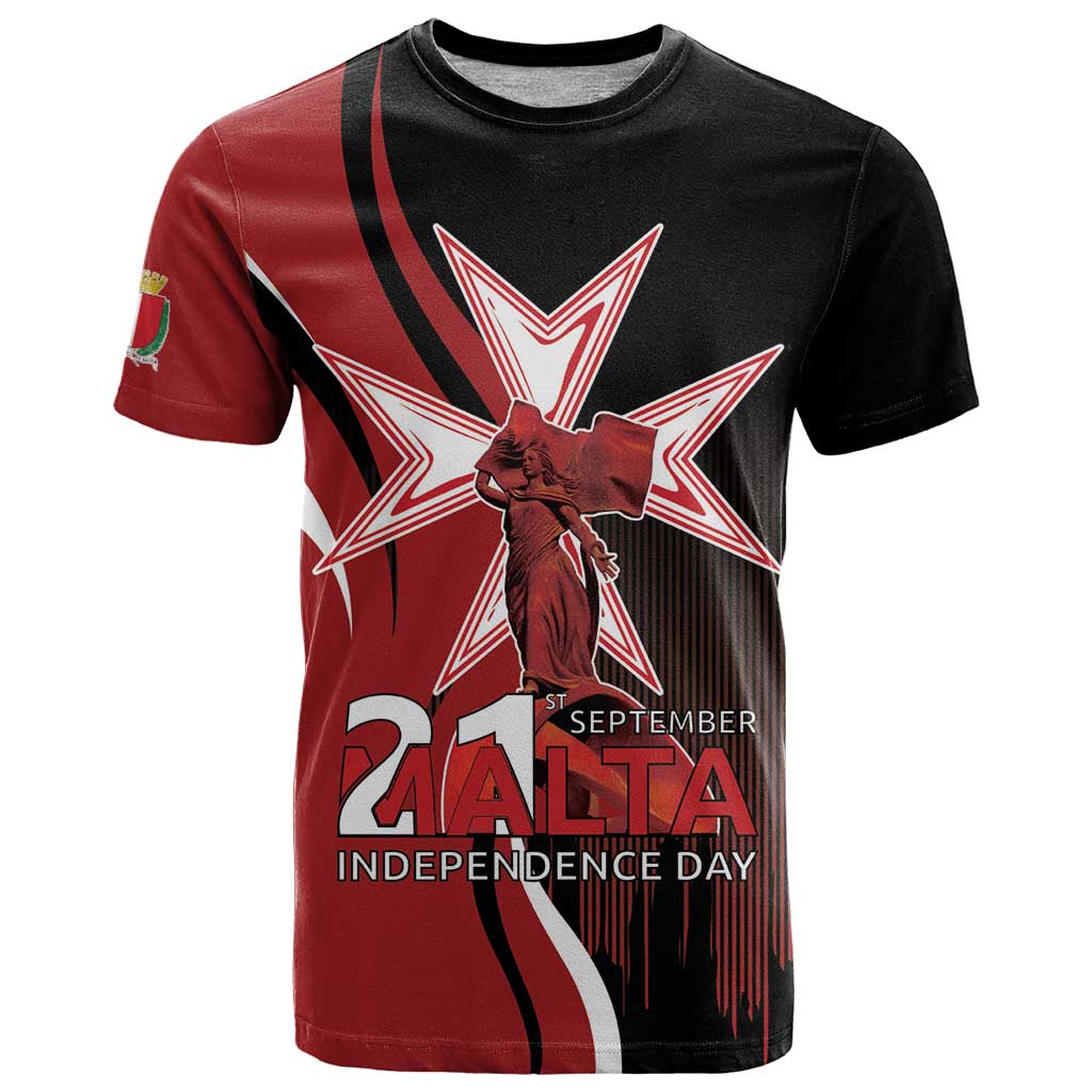 Personalized Malta Independence Day T Shirt Maltese Cross With Independence Monument
