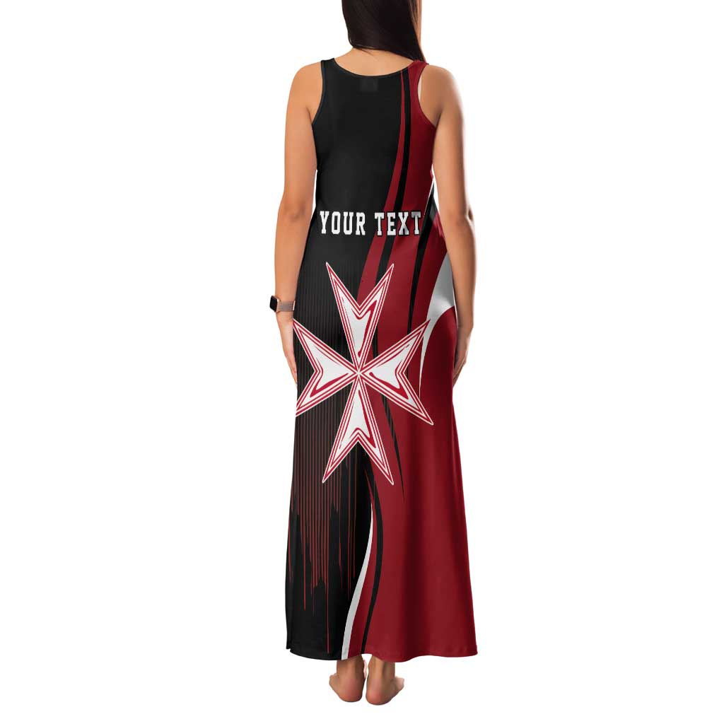 Personalized Malta Independence Day Tank Maxi Dress Maltese Cross With Independence Monument