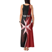 Personalized Malta Independence Day Tank Maxi Dress Maltese Cross With Independence Monument