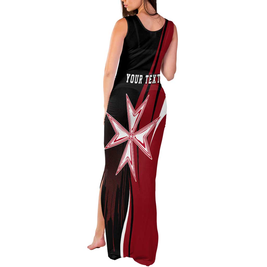 Personalized Malta Independence Day Tank Maxi Dress Maltese Cross With Independence Monument