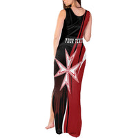 Personalized Malta Independence Day Tank Maxi Dress Maltese Cross With Independence Monument