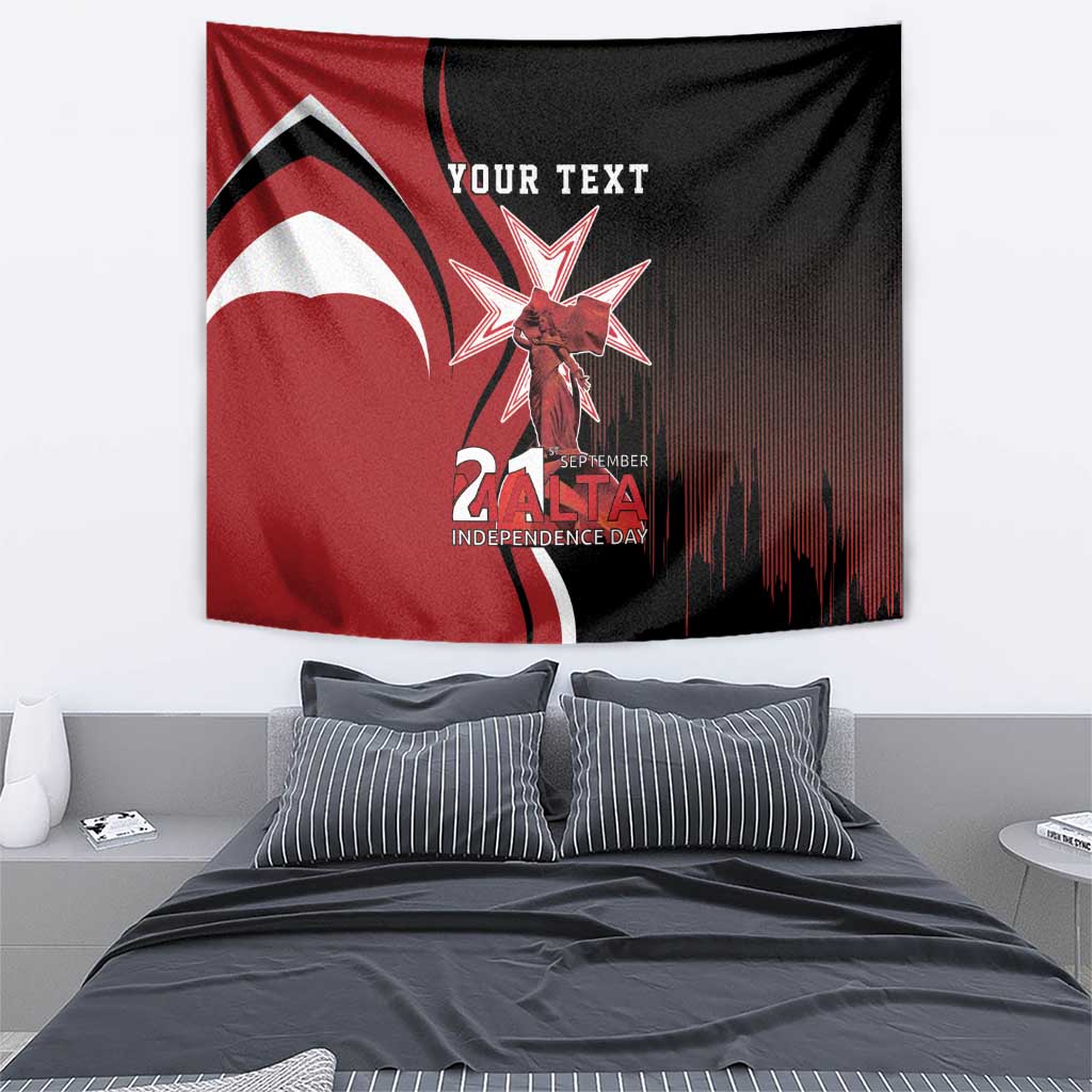 Personalized Malta Independence Day Tapestry Maltese Cross With Independence Monument