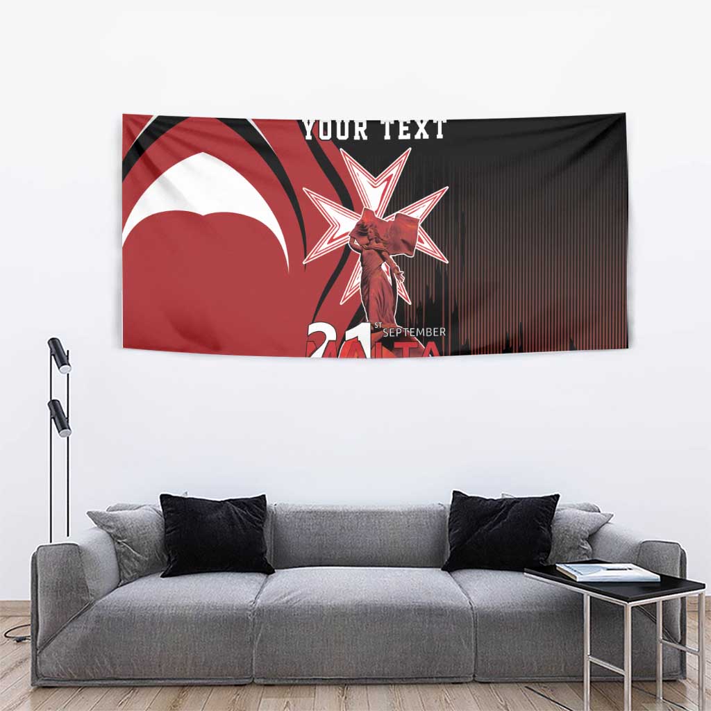 Personalized Malta Independence Day Tapestry Maltese Cross With Independence Monument