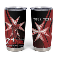 Personalized Malta Independence Day Tumbler Cup Maltese Cross With Independence Monument