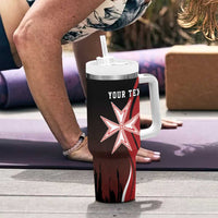 Personalized Malta Independence Day Tumbler With Handle Maltese Cross With Independence Monument