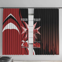 Personalized Malta Independence Day Window Curtain Maltese Cross With Independence Monument