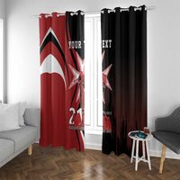 Personalized Malta Independence Day Window Curtain Maltese Cross With Independence Monument