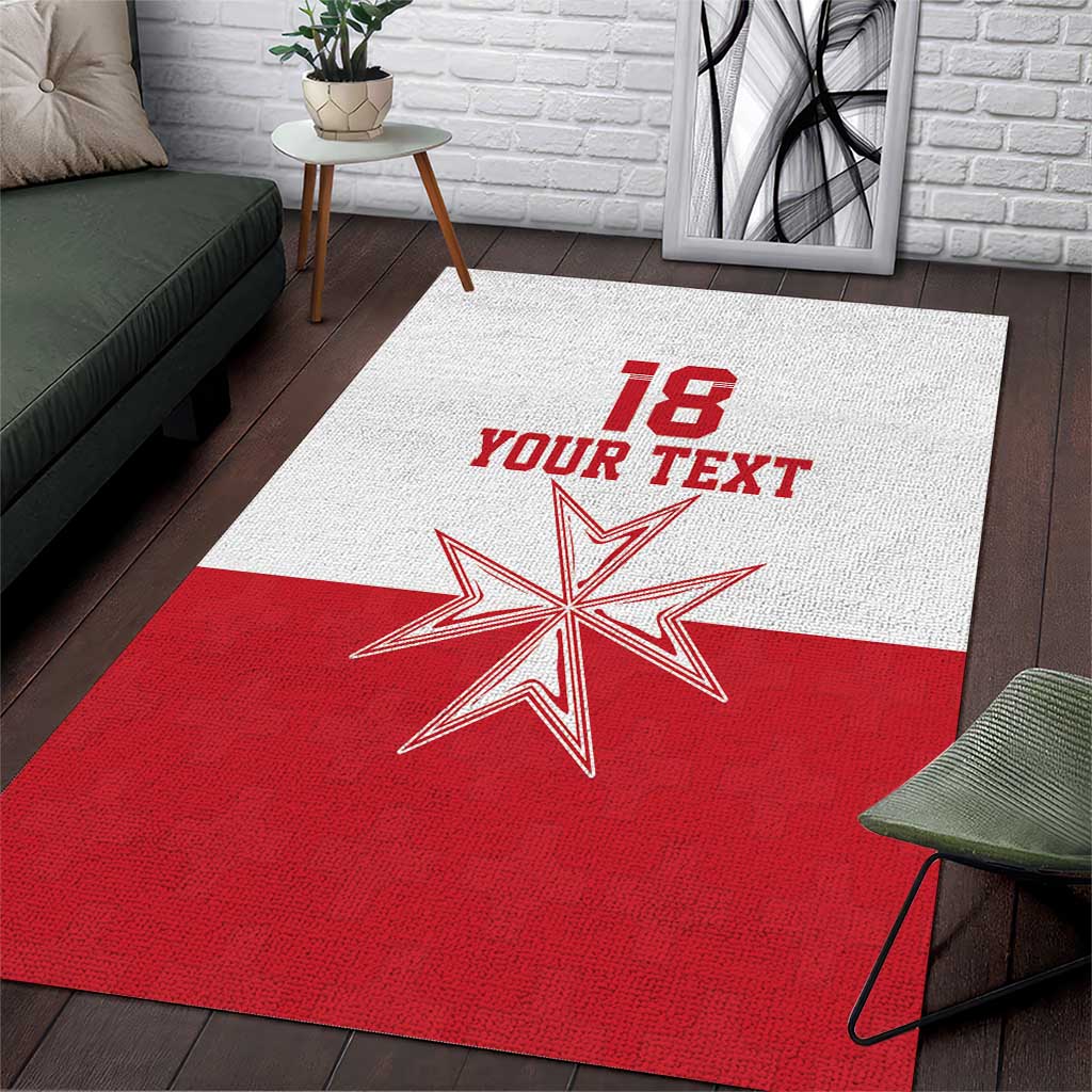 Custom Malta Football Area Rug Tim nazzjonali tal-futbol ta Malta