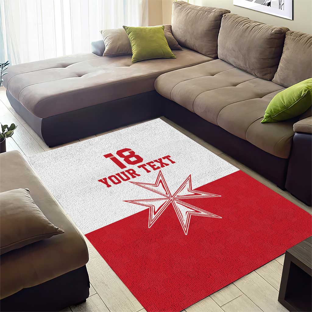 Custom Malta Football Area Rug Tim nazzjonali tal-futbol ta Malta