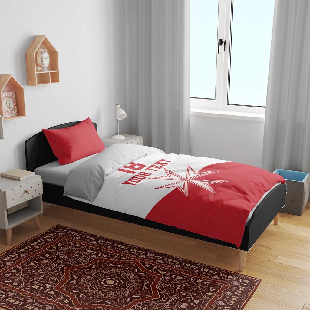 Custom Malta Football Bedding Set Tim nazzjonali tal-futbol ta Malta