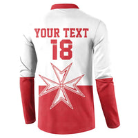 Custom Malta Football Button Sweatshirt Tim nazzjonali tal-futbol ta Malta