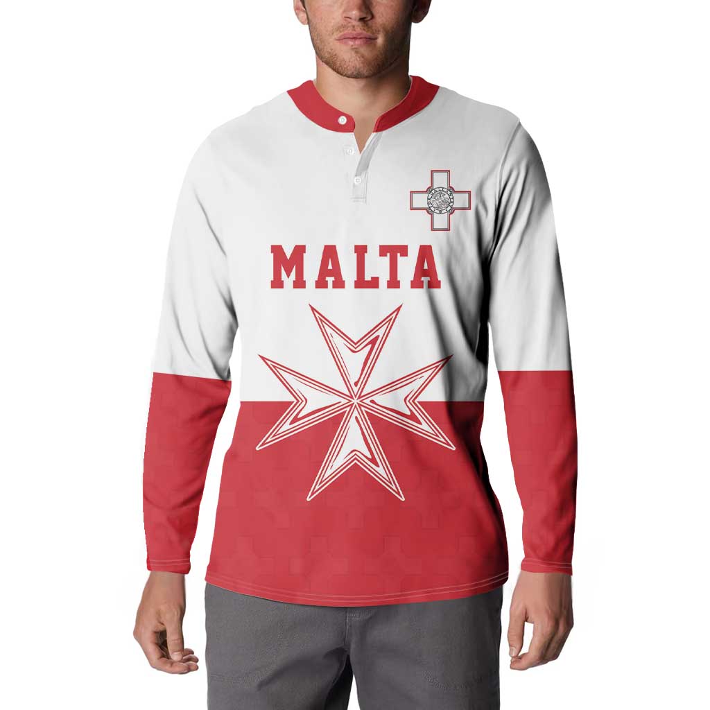 Custom Malta Football Button Sweatshirt Tim nazzjonali tal-futbol ta Malta