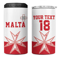 Custom Malta Football 4 in 1 Can Cooler Tumbler Tim nazzjonali tal-futbol ta Malta