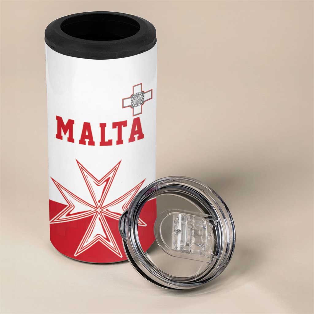 Custom Malta Football 4 in 1 Can Cooler Tumbler Tim nazzjonali tal-futbol ta Malta