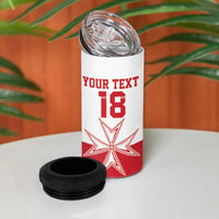 Custom Malta Football 4 in 1 Can Cooler Tumbler Tim nazzjonali tal-futbol ta Malta