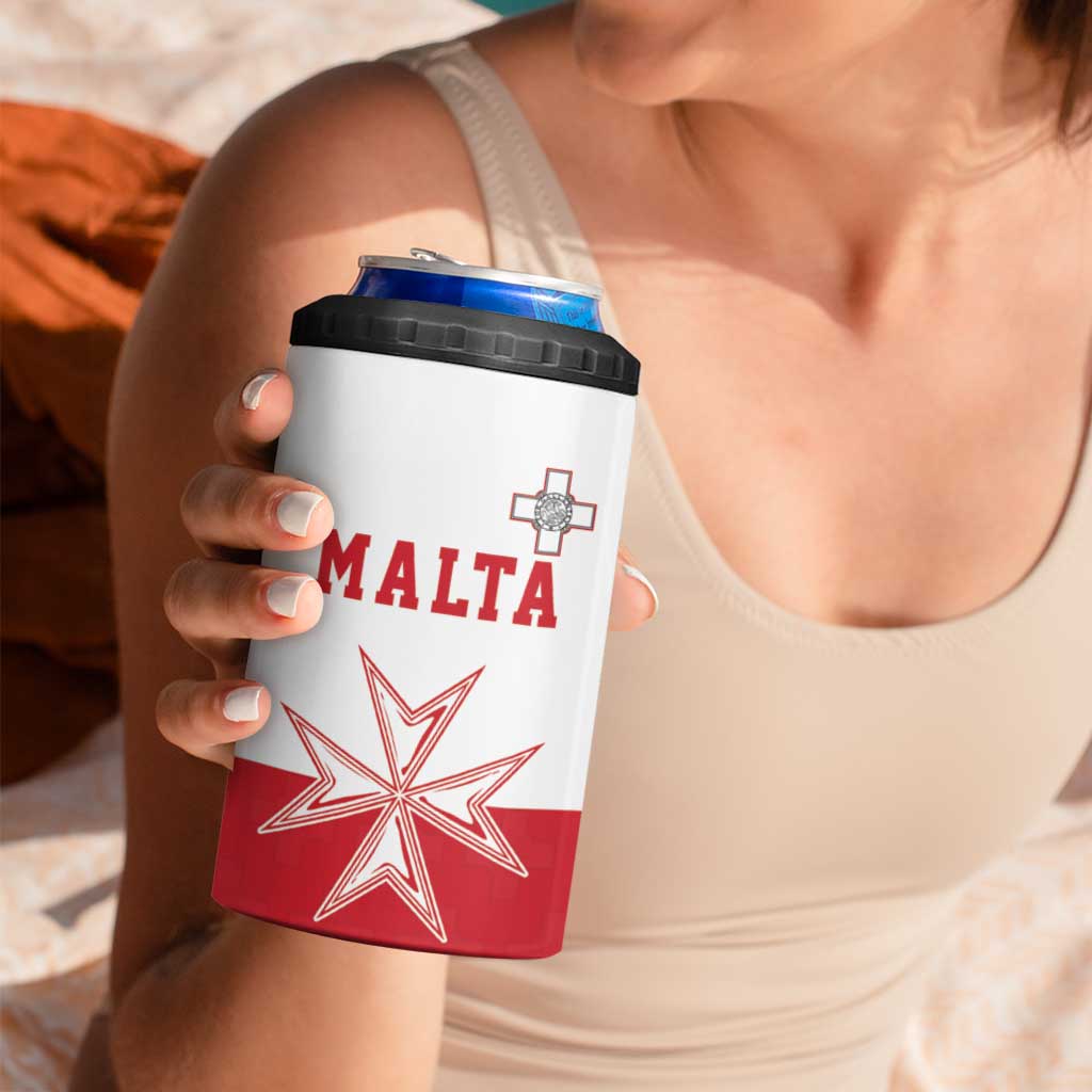 Custom Malta Football 4 in 1 Can Cooler Tumbler Tim nazzjonali tal-futbol ta Malta