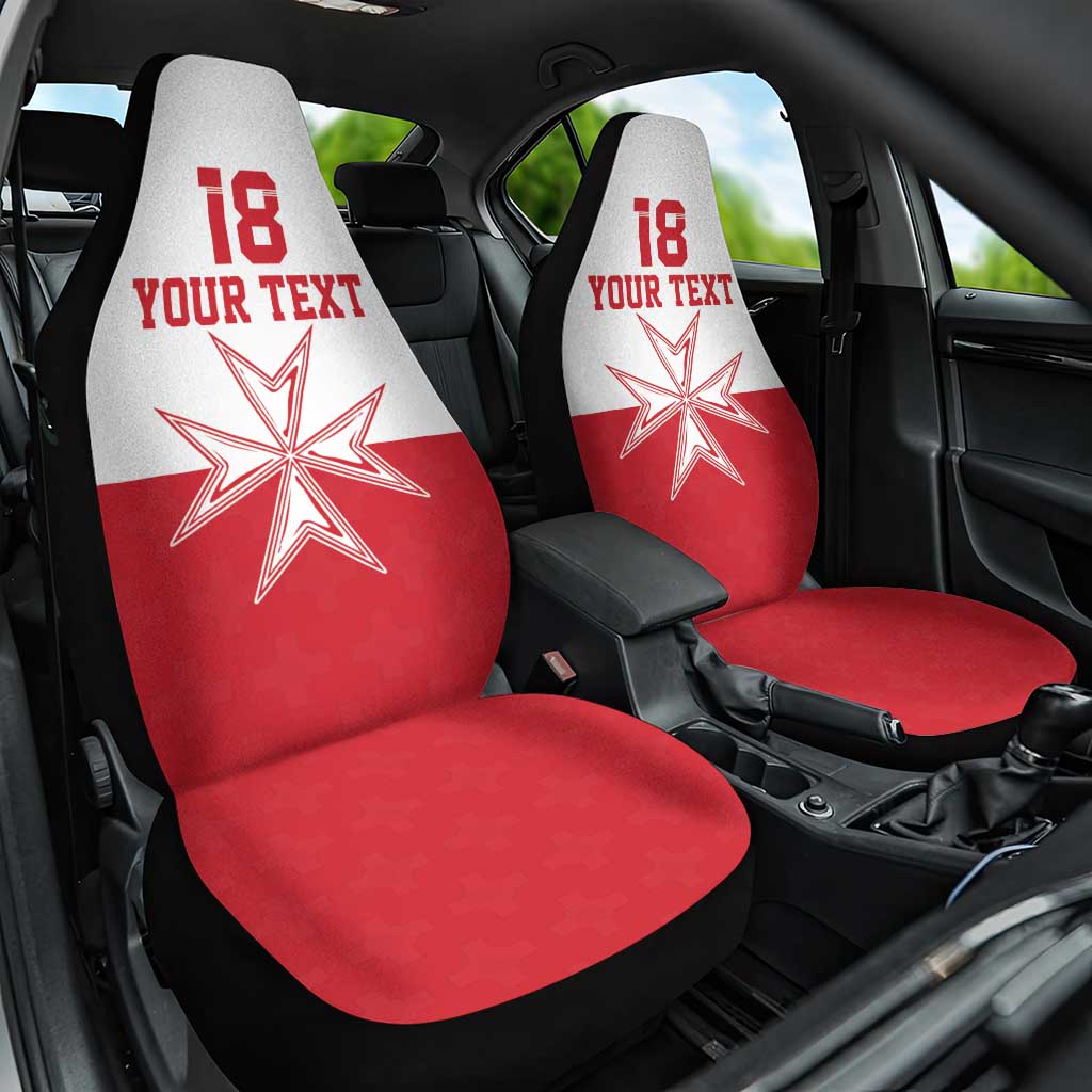 Custom Malta Football Car Seat Cover Tim nazzjonali tal-futbol ta Malta