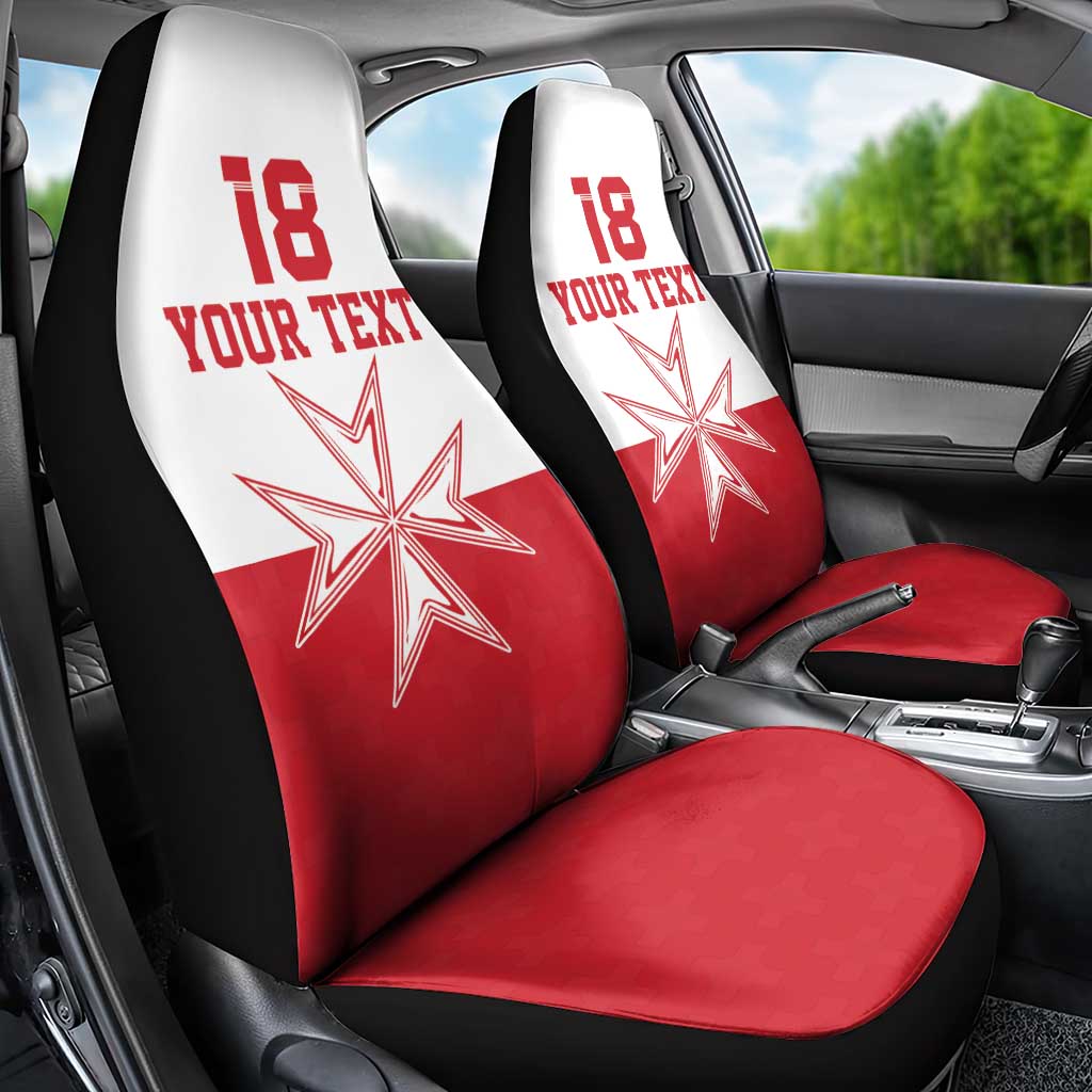 Custom Malta Football Car Seat Cover Tim nazzjonali tal-futbol ta Malta