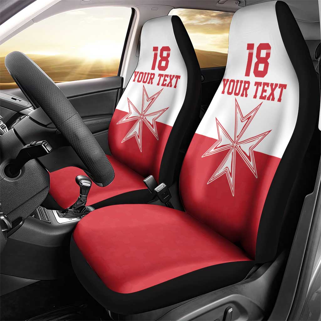 Custom Malta Football Car Seat Cover Tim nazzjonali tal-futbol ta Malta
