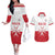 Custom Malta Football Couples Matching Off The Shoulder Long Sleeve Dress and Hawaiian Shirt Tim nazzjonali tal-futbol ta Malta