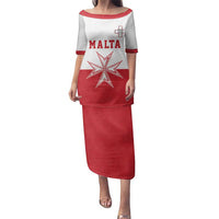 Custom Malta Football Family Matching Puletasi and Hawaiian Shirt Tim nazzjonali tal-futbol ta Malta
