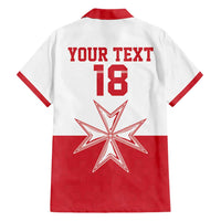Custom Malta Football Family Matching Short Sleeve Bodycon Dress and Hawaiian Shirt Tim nazzjonali tal-futbol ta Malta