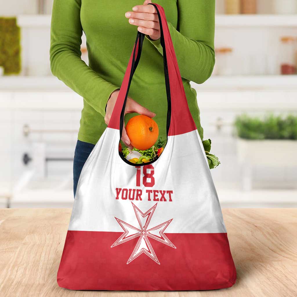 Custom Malta Football Grocery Bag Tim nazzjonali tal-futbol ta Malta