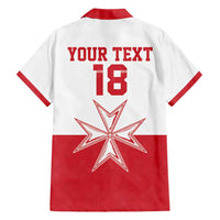Custom Malta Football Hawaiian Shirt Tim nazzjonali tal-futbol ta Malta