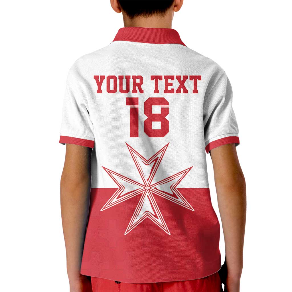 Custom Malta Football Kid Polo Shirt Tim nazzjonali tal-futbol ta Malta