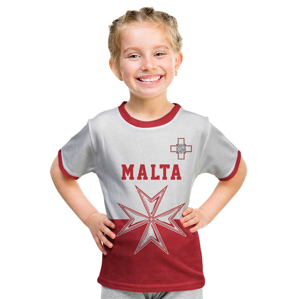 Custom Malta Football Kid T Shirt Tim nazzjonali tal-futbol ta Malta