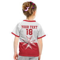 Custom Malta Football Kid T Shirt Tim nazzjonali tal-futbol ta Malta
