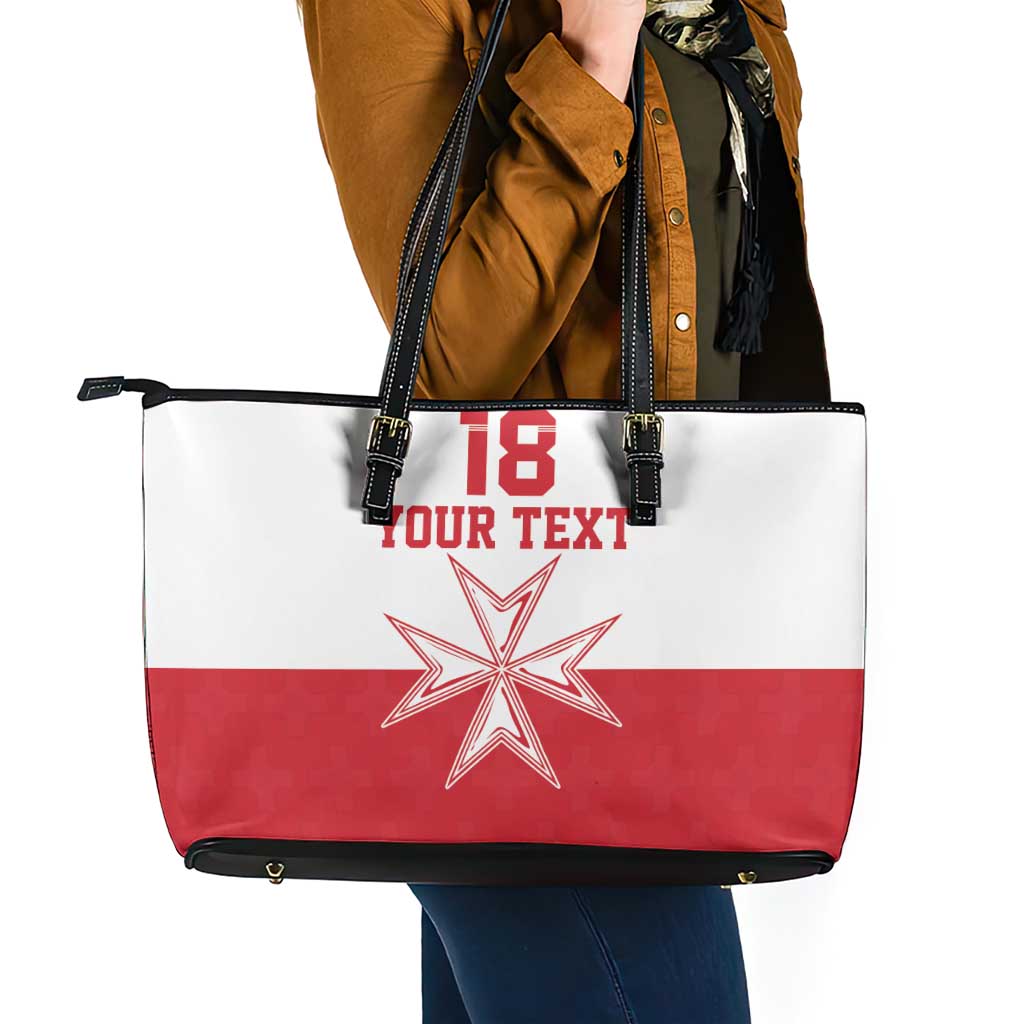 Custom Malta Football Leather Tote Bag Tim nazzjonali tal-futbol ta Malta