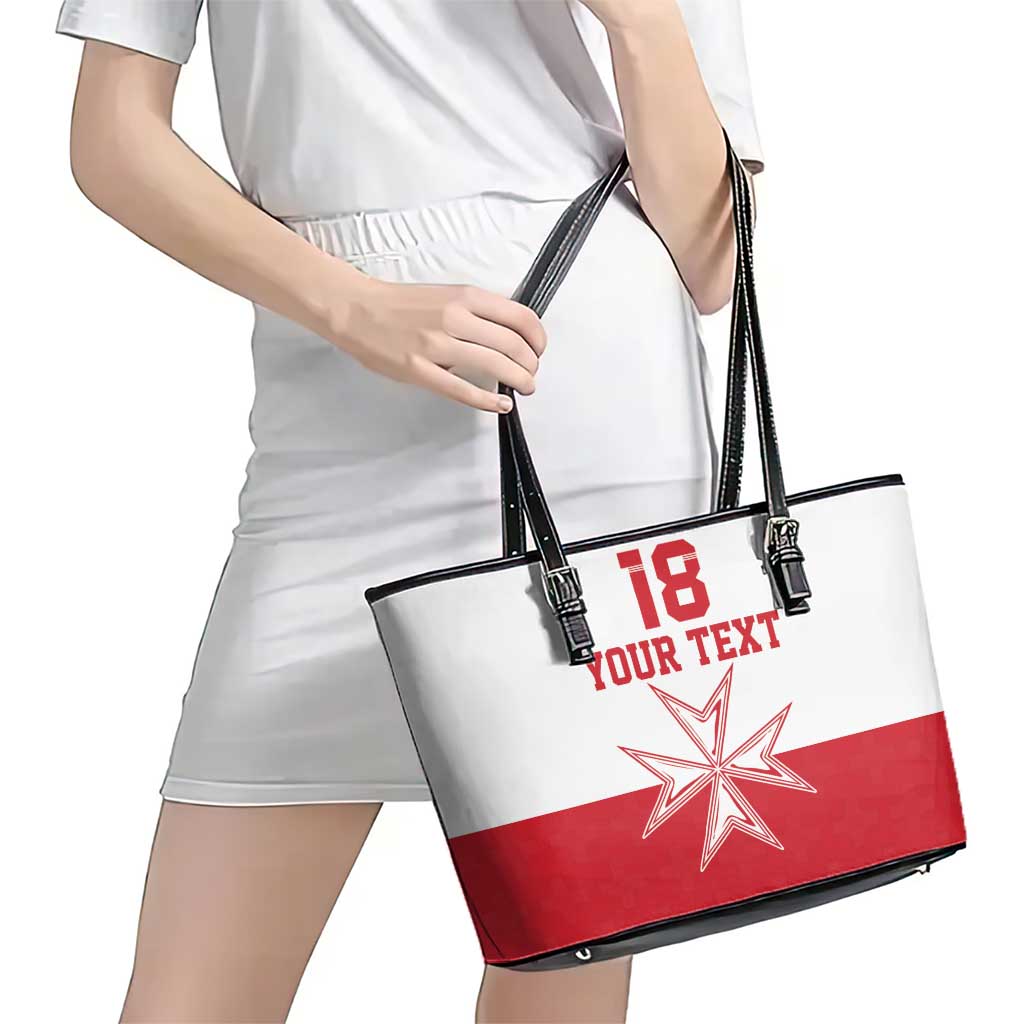 Custom Malta Football Leather Tote Bag Tim nazzjonali tal-futbol ta Malta