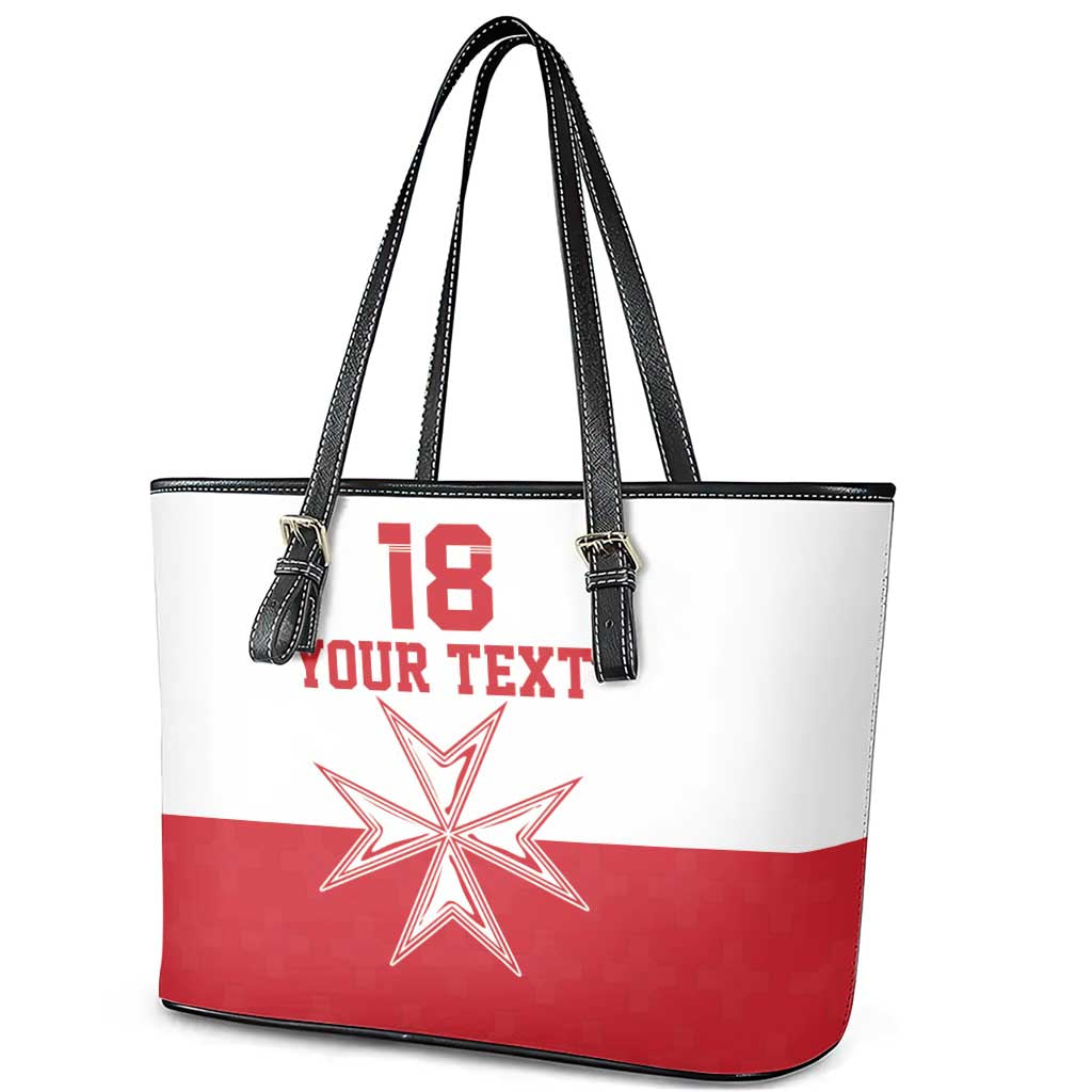 Custom Malta Football Leather Tote Bag Tim nazzjonali tal-futbol ta Malta