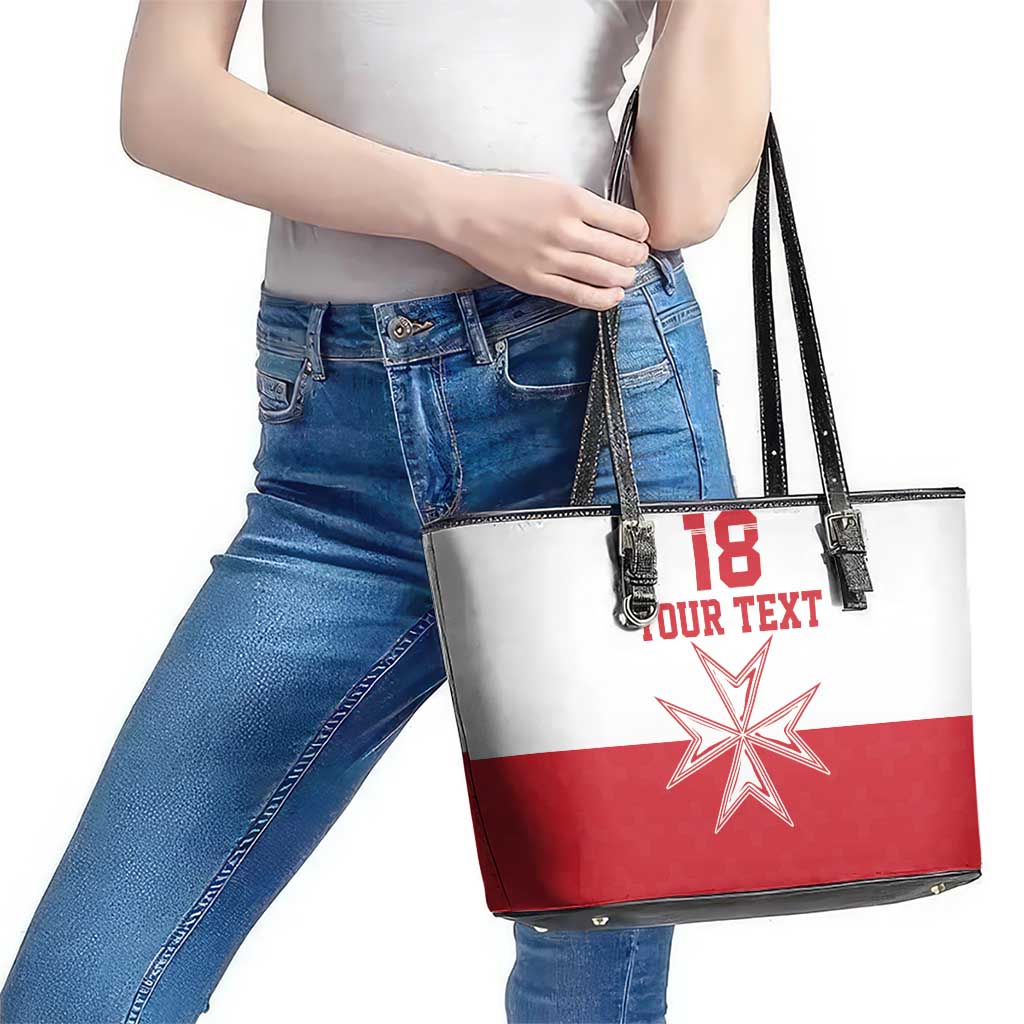 Custom Malta Football Leather Tote Bag Tim nazzjonali tal-futbol ta Malta