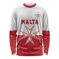Custom Malta Football Long Sleeve Shirt Tim nazzjonali tal-futbol ta Malta