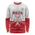 Custom Malta Football Long Sleeve Shirt Tim nazzjonali tal-futbol ta Malta