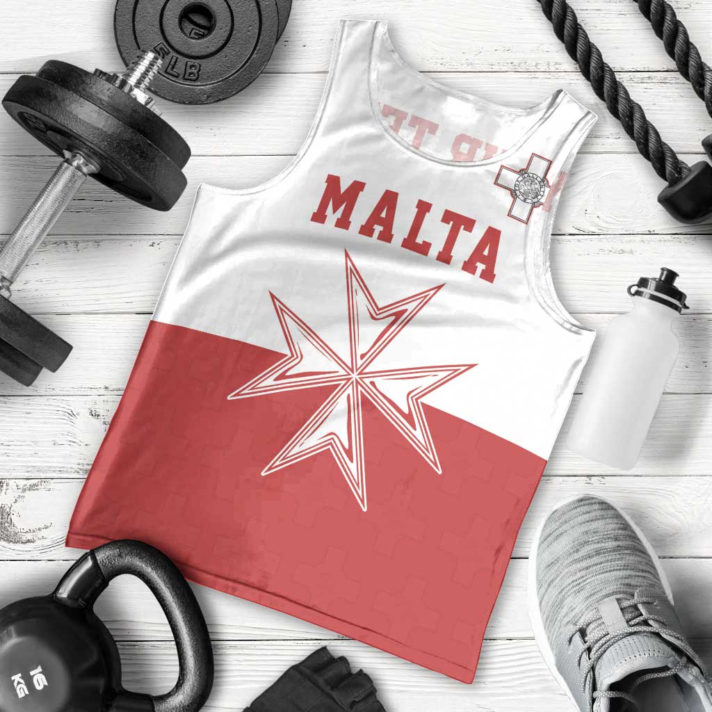 Custom Malta Football Men Tank Top Tim nazzjonali tal-futbol ta Malta