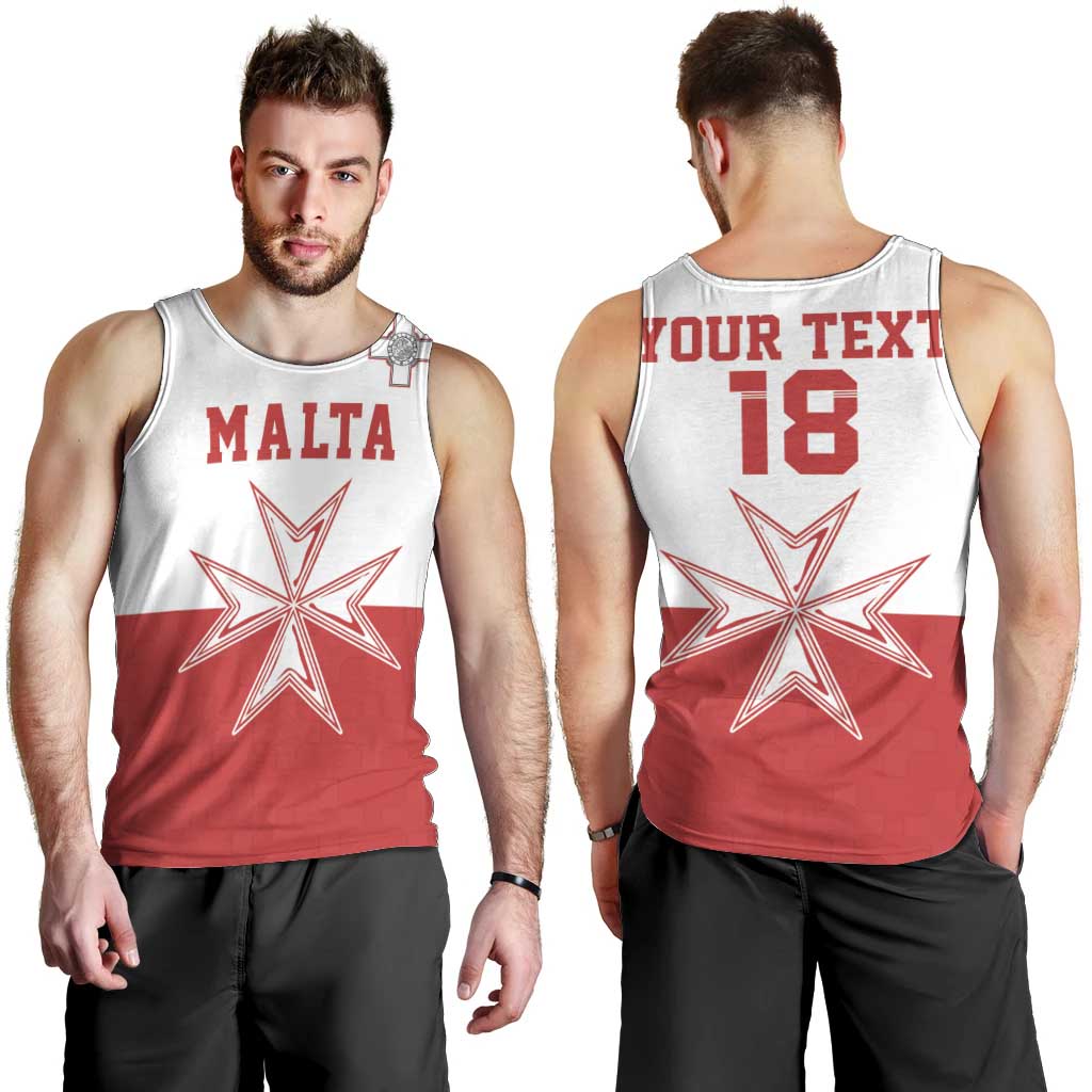 Custom Malta Football Men Tank Top Tim nazzjonali tal-futbol ta Malta