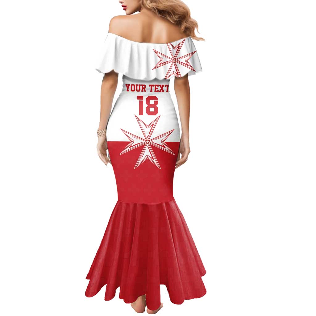 Custom Malta Football Mermaid Dress Tim nazzjonali tal-futbol ta Malta