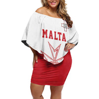 Custom Malta Football Off Shoulder Short Dress Tim nazzjonali tal-futbol ta Malta
