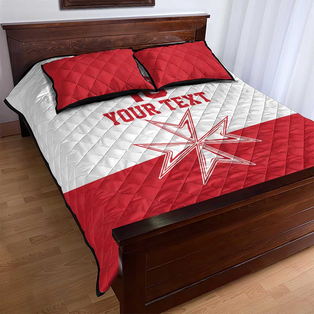Custom Malta Football Quilt Bed Set Tim nazzjonali tal-futbol ta Malta