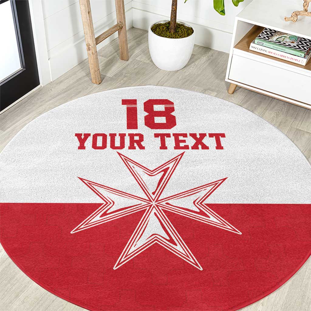 Custom Malta Football Round Carpet Tim nazzjonali tal-futbol ta Malta