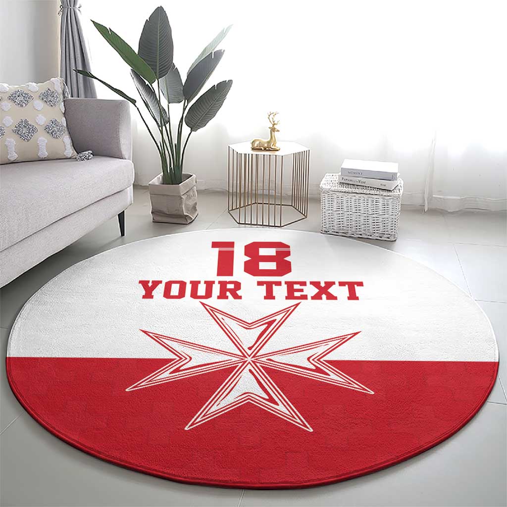 Custom Malta Football Round Carpet Tim nazzjonali tal-futbol ta Malta